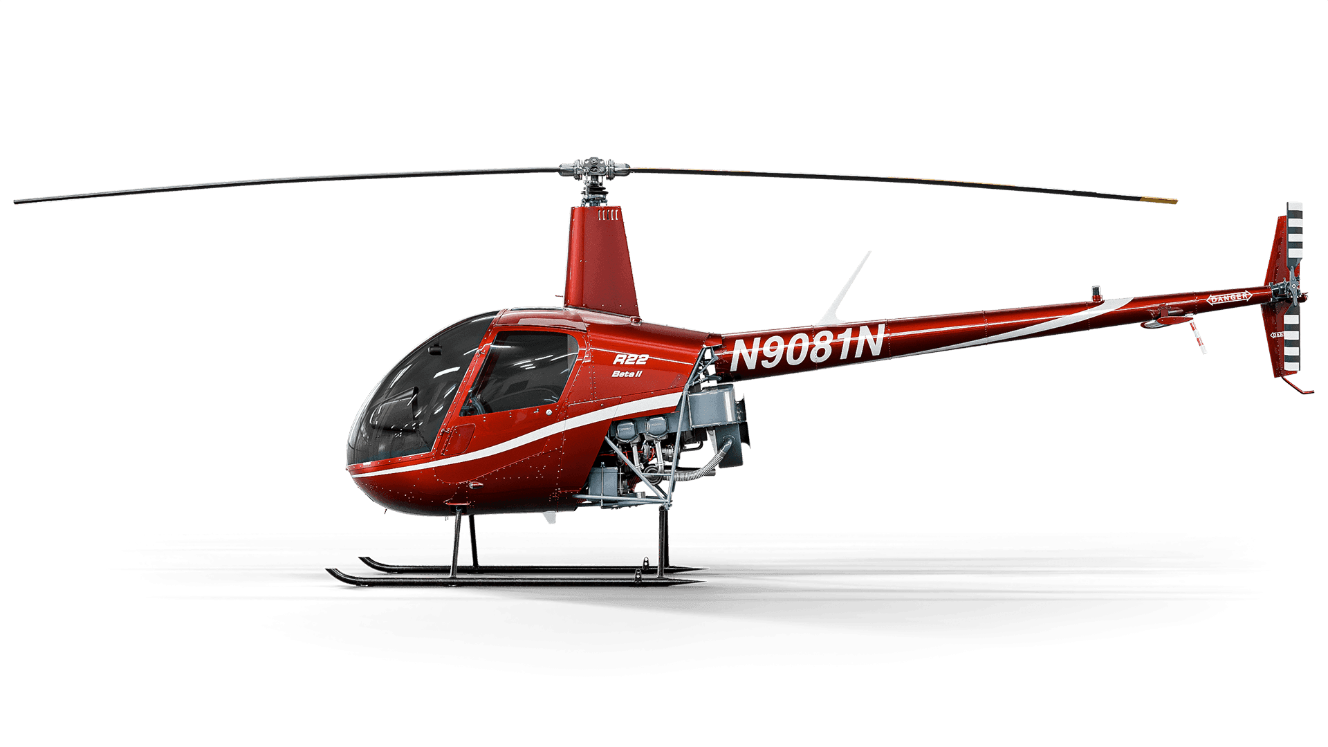 Red R22 Beta 2 Robinson Helicopter Company